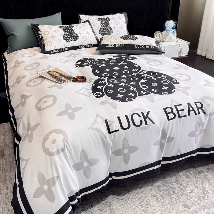 91家纺网 家纺一手货源 找家纺 （总）奥汀洛家纺 2025新款轻奢潮牌数码大版亲肤棉磨毛四件套