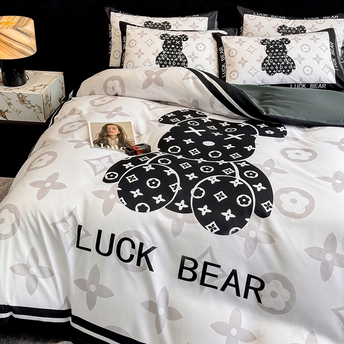 91家纺网 家纺一手货源 找家纺 （总）奥汀洛家纺 2025新款轻奢潮牌数码大版亲肤棉磨毛四件套