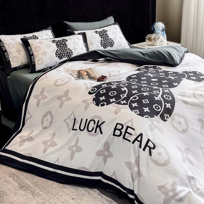 91家纺网 家纺一手货源 找家纺 （总）奥汀洛家纺 2025新款轻奢潮牌数码大版亲肤棉磨毛四件套