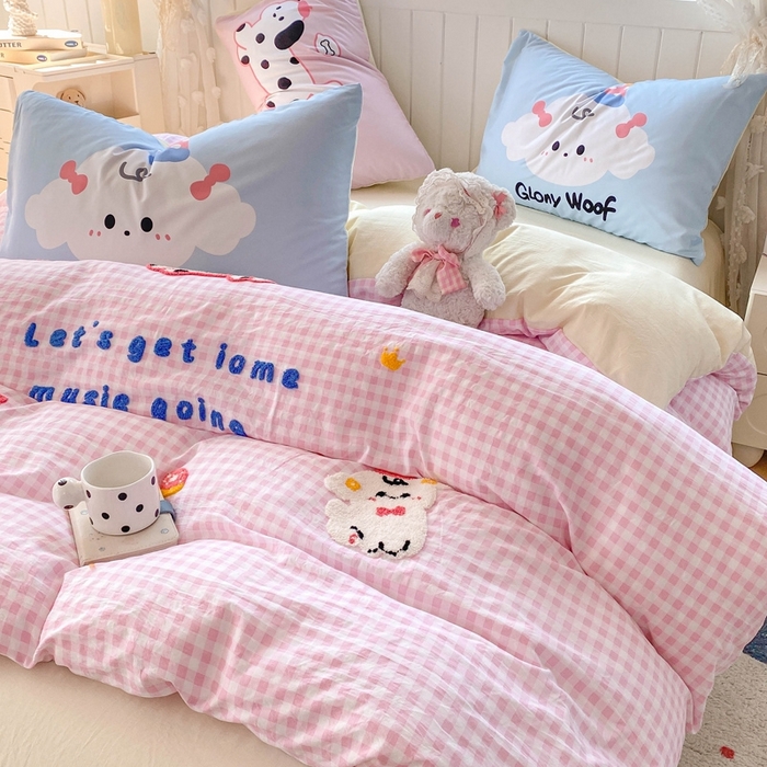 91家纺网 家纺一手货源 找家纺 （总）艾特你 2025新款高克重云朵棉大版毛巾绣四件套三件套