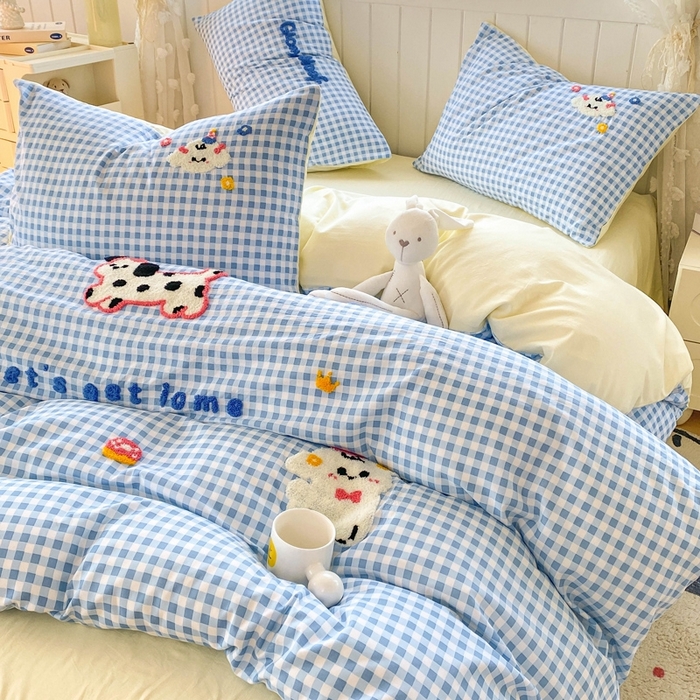 91家纺网 家纺一手货源 找家纺 （总）艾特你 2025新款高克重云朵棉大版毛巾绣四件套三件套