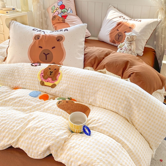 91家纺网 家纺一手货源 找家纺 （总）艾特你 2025新款高克重云朵棉大版毛巾绣四件套三件套