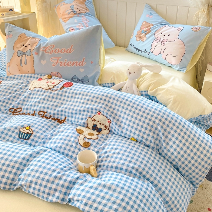 91家纺网 家纺一手货源 找家纺 （总）艾特你 2025新款高克重云朵棉大版毛巾绣四件套三件套