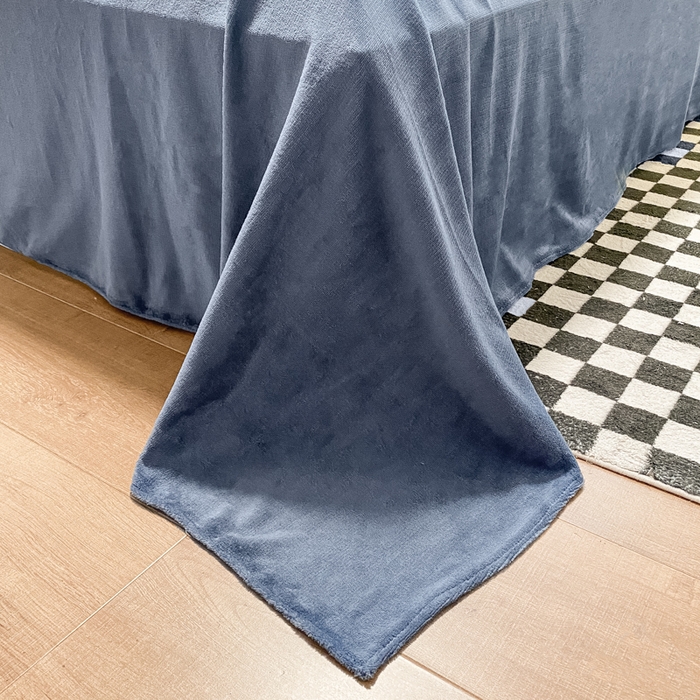 91家纺网 家纺一手货源 找家纺 新印象 2025新款牛奶绒印花四件套 似水流年-蓝