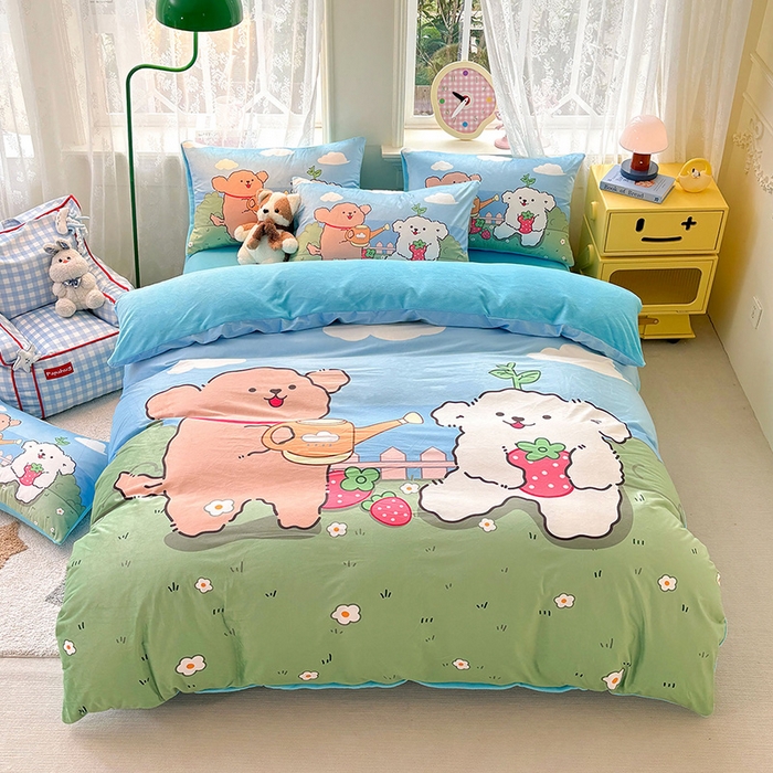 91家纺网 家纺一手货源 找家纺 总1ds生活馆 2025新款大版卡通水晶绒牛奶绒珊瑚绒三件套四件套