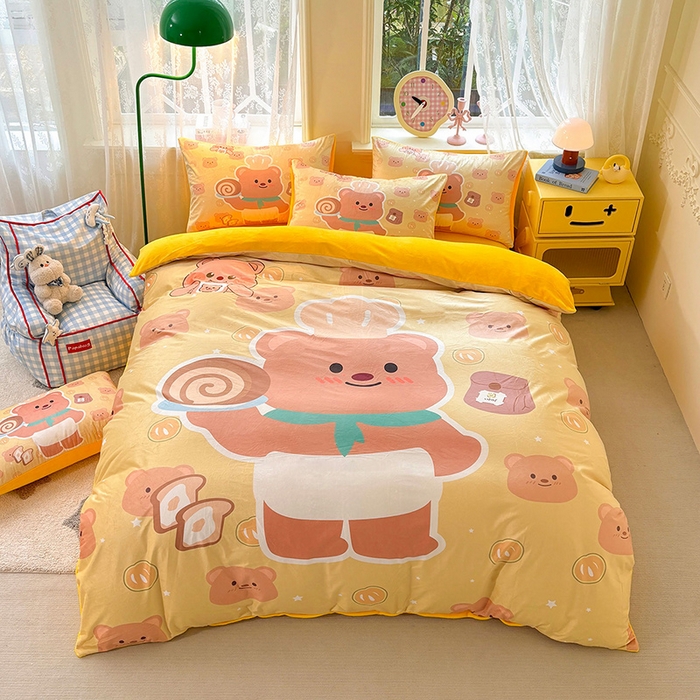 91家纺网 家纺一手货源 找家纺 总1ds生活馆 2025新款大版卡通水晶绒牛奶绒珊瑚绒三件套四件套