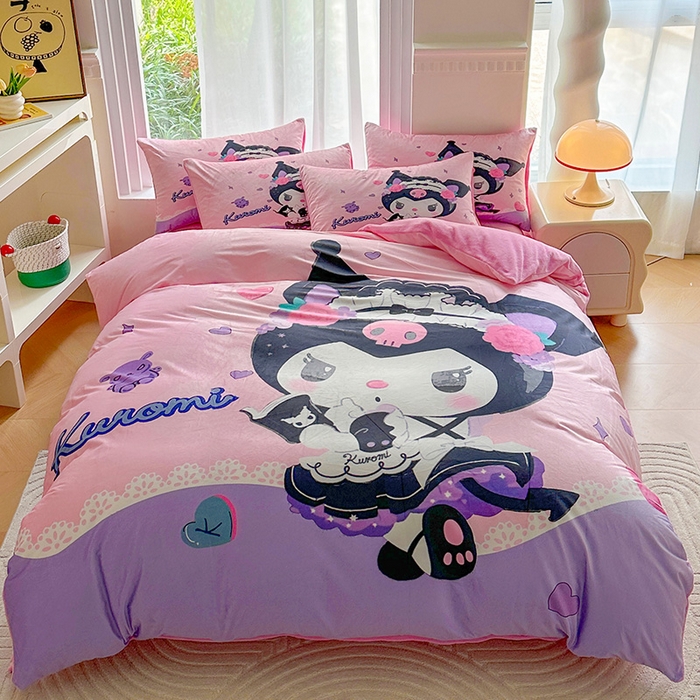 91家纺网 家纺一手货源 找家纺 总1ds生活馆 2025新款大版卡通水晶绒牛奶绒珊瑚绒三件套四件套