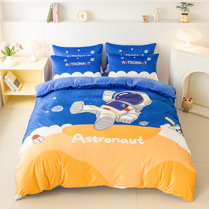 91家纺网 家纺一手货源 找家纺 总1ds生活馆 2025新款大版卡通水晶绒牛奶绒珊瑚绒三件套四件套