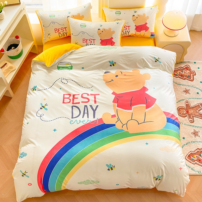 91家纺网 家纺一手货源 找家纺 总1ds生活馆 2025新款大版卡通水晶绒牛奶绒珊瑚绒三件套四件套