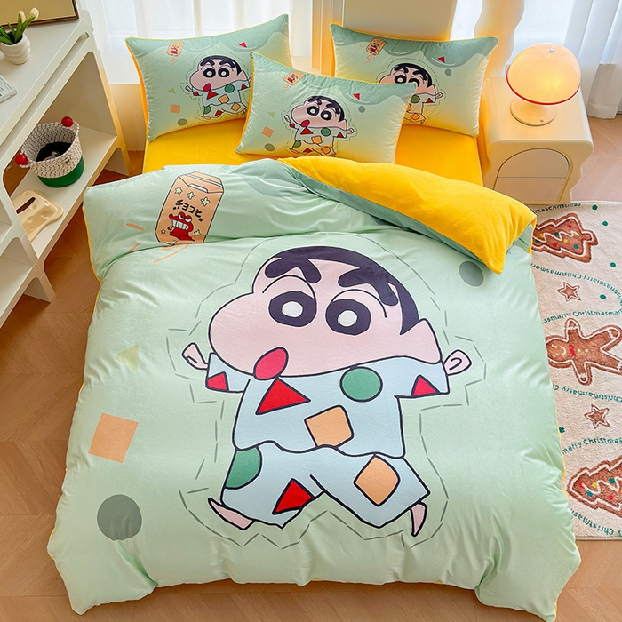 91家纺网 家纺一手货源 找家纺 总1ds生活馆 2025新款大版卡通水晶绒牛奶绒珊瑚绒三件套四件套