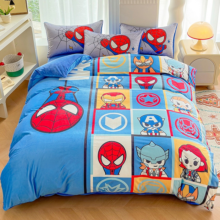 91家纺网 家纺一手货源 找家纺 总1ds生活馆 2025新款大版卡通水晶绒牛奶绒珊瑚绒三件套四件套