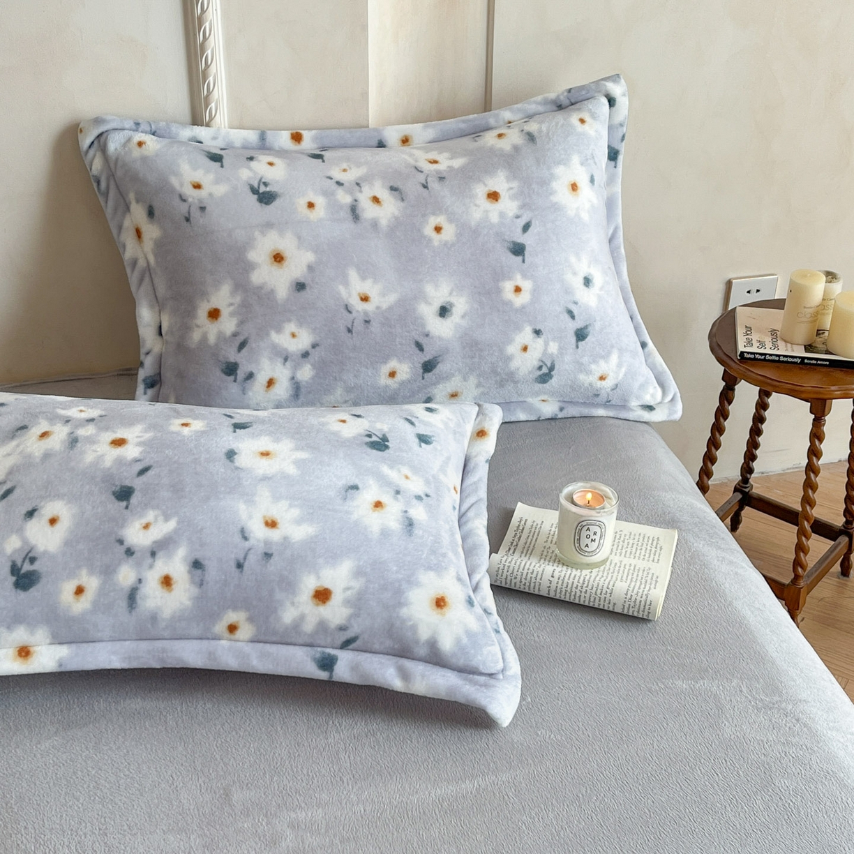 91家纺网 家纺一手货源 找家纺 川悦生活 2025新款轻奢风高克重牛奶绒印花保暖四件套 小苏花瑟