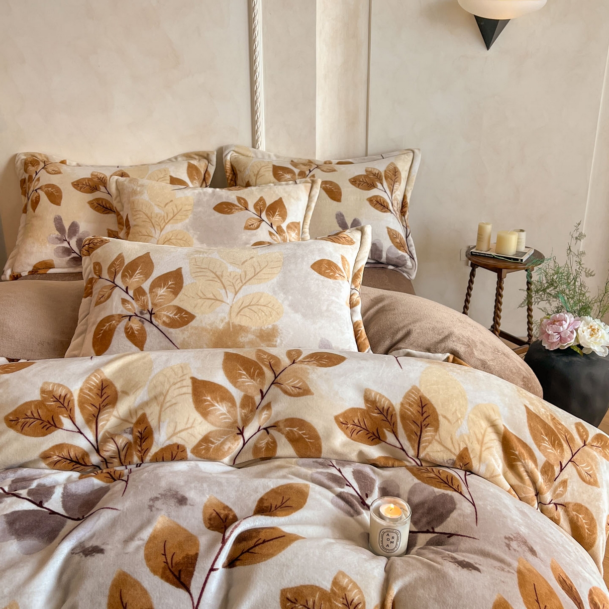 91家纺网 家纺一手货源 找家纺 （总）川悦生活 2025新款轻奢风高克重牛奶绒印花保暖四件套