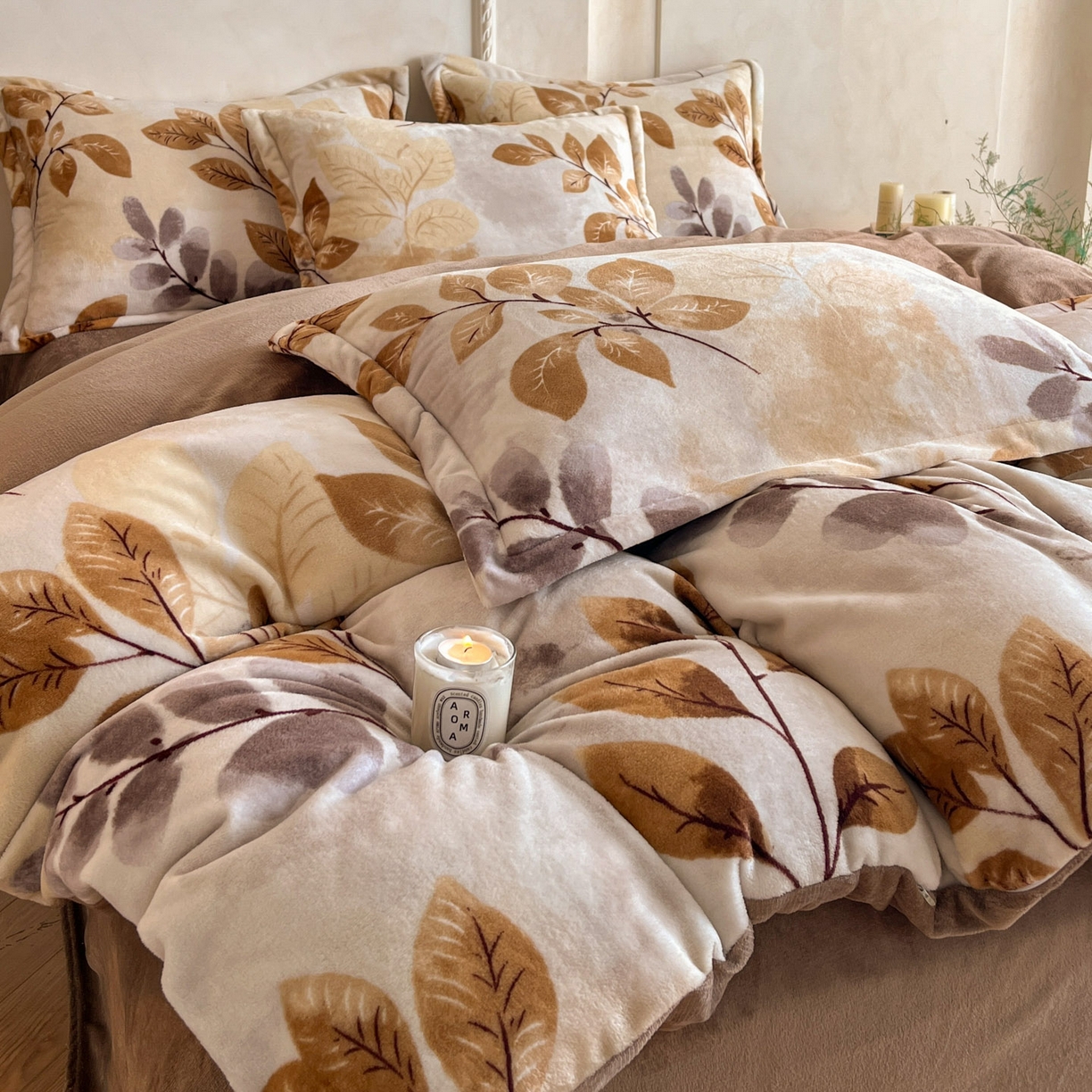 91家纺网 家纺一手货源 找家纺 （总）川悦生活 2025新款轻奢风高克重牛奶绒印花保暖四件套