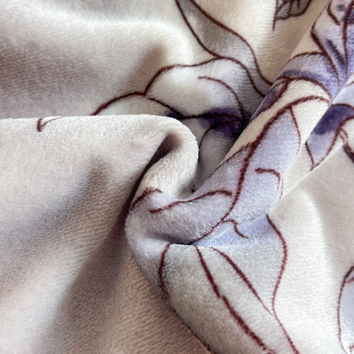 91家纺网 家纺一手货源 找家纺 川悦生活 2025新款轻奢风高克重牛奶绒印花保暖四件套 韵香