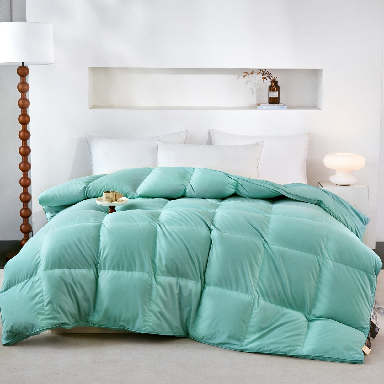 91家纺网 家纺一手货源 找家纺 华盛羽绒被壳 2024羽绒被新款匈牙利进口大朵羽绒被静音 匈牙利祖母绿