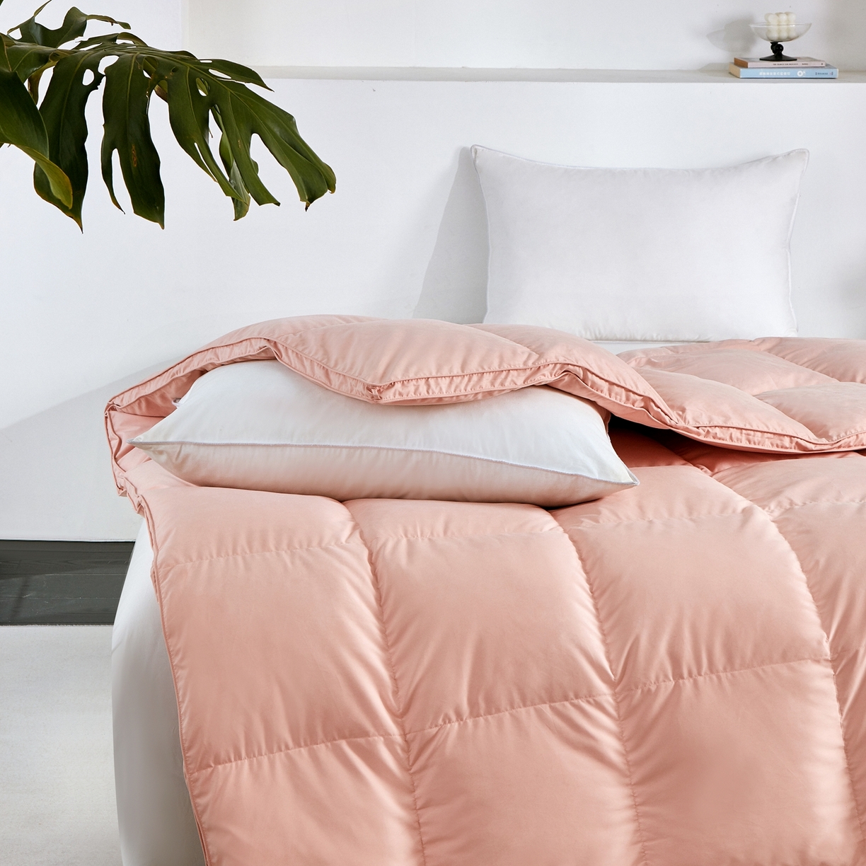 91家纺网 家纺一手货源 找家纺 华盛羽绒被壳 2024羽绒被新款匈牙利进口大朵羽绒被静音 匈牙利粉玉