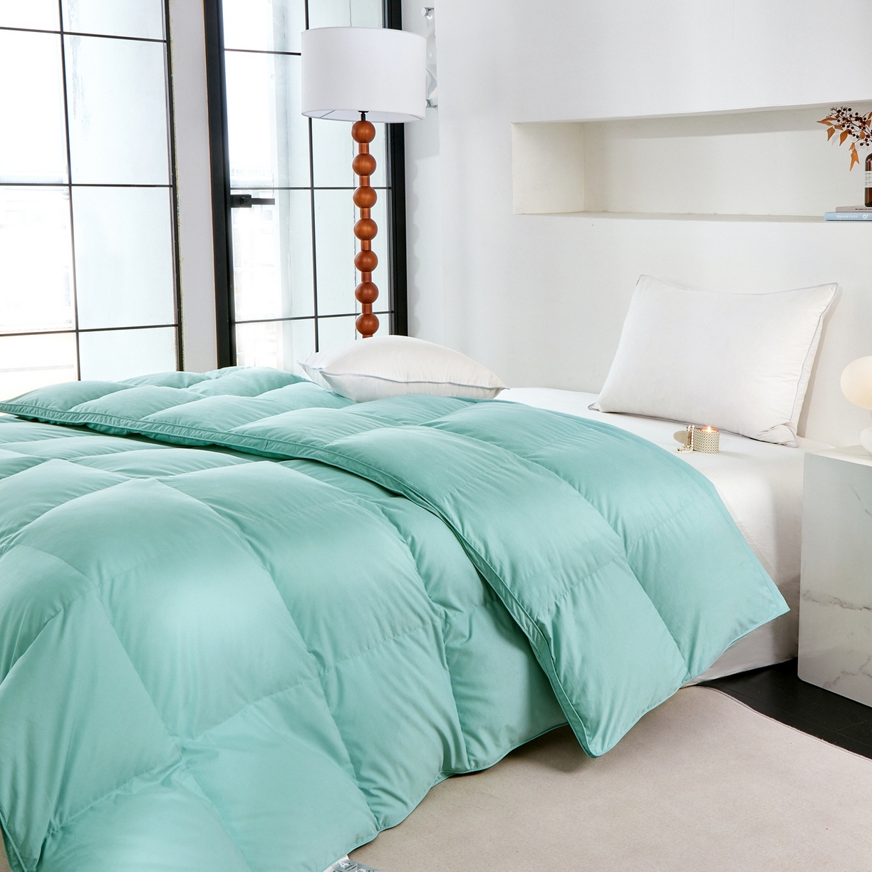 91家纺网 家纺一手货源 找家纺 华盛羽绒被壳 2024羽绒被新款匈牙利进口大朵羽绒被静音 匈牙利祖母绿