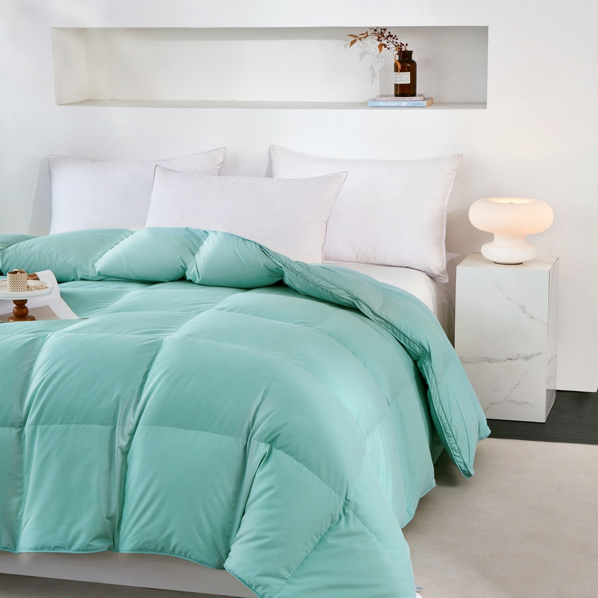 91家纺网 家纺一手货源 找家纺 华盛羽绒被壳 2024羽绒被新款匈牙利进口大朵羽绒被静音 匈牙利祖母绿