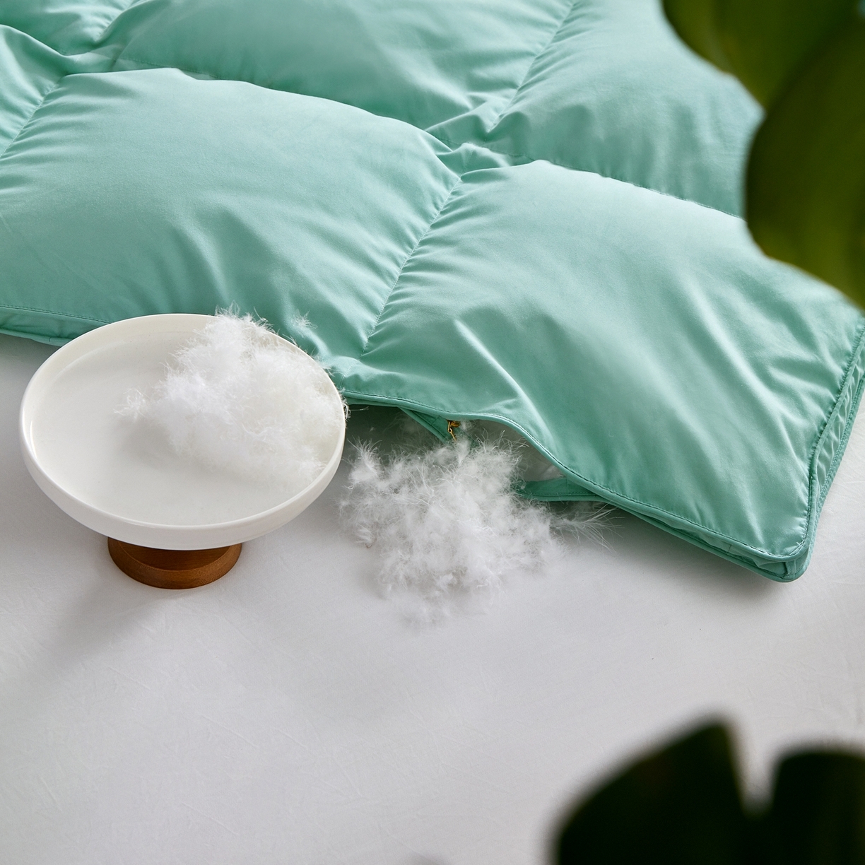 91家纺网 家纺一手货源 找家纺 华盛羽绒被壳 2024羽绒被新款匈牙利进口大朵羽绒被静音 匈牙利祖母绿