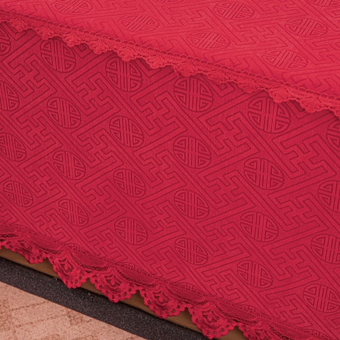 91家纺网 家纺一手货源 找家纺 手艺人家纺 2025新款复合雪尼尔红色炕盖床盖单件XK3782-3786 XK3786