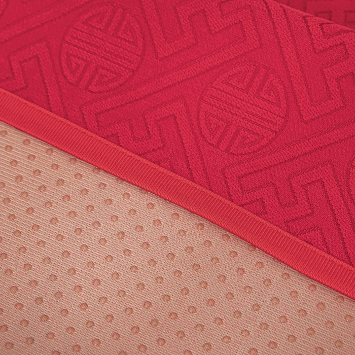 91家纺网 家纺一手货源 找家纺 手艺人家纺 2025新款复合雪尼尔红色炕盖床盖单件XK3782-3786 XK3786