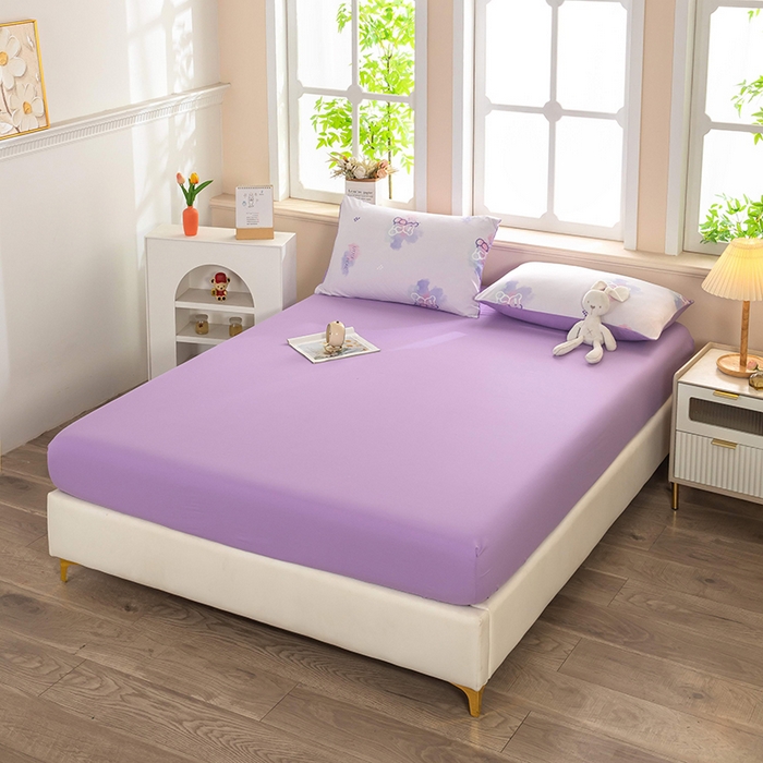 91家纺网 家纺一手货源 找家纺 亦帆枕芯 2025新款水洗棉四件套 幻彩小熊-紫