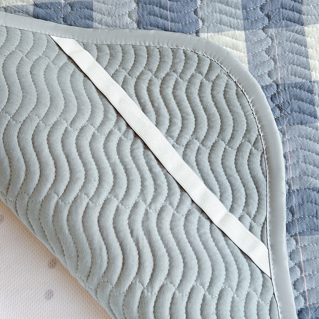 91家纺网 家纺一手货源 找家纺 （总）乐野家居 2025热款学生床全棉色织水洗棉夹棉多功能床垫-床盖