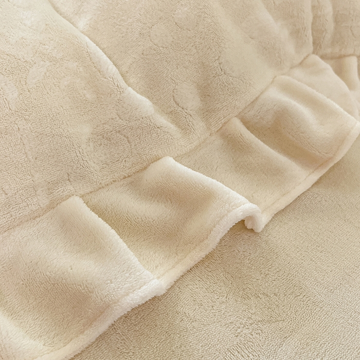 91家纺网 家纺一手货源 找家纺 （总）金阳光家纺 2025新款A类花边款法式风立体雕花牛奶绒四件套-慕斯系列