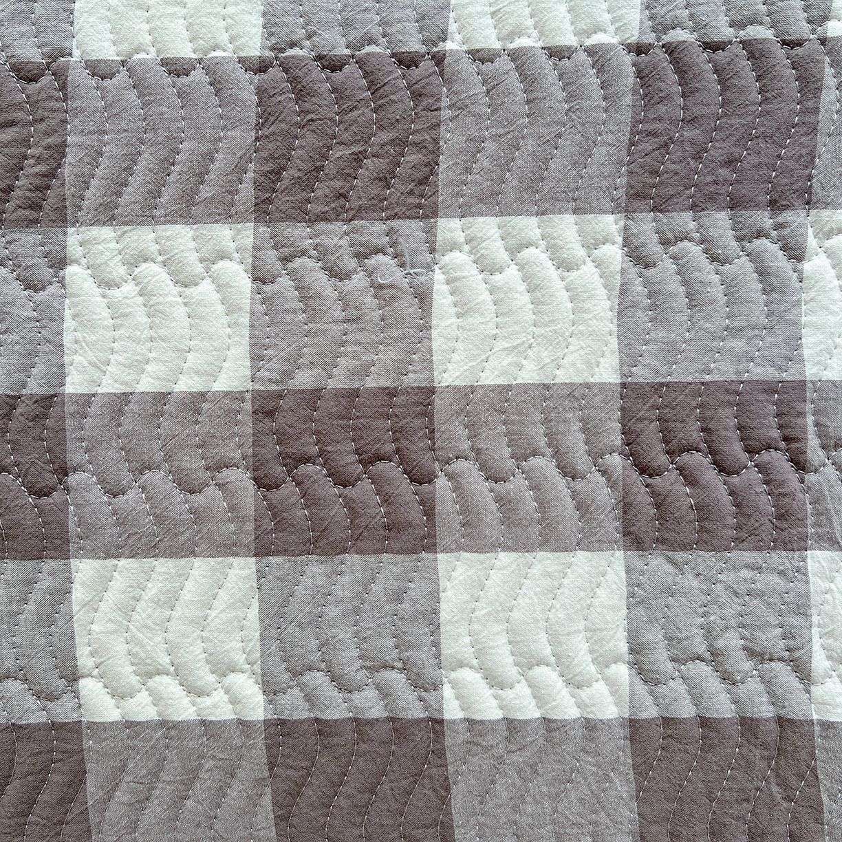 91家纺网 家纺一手货源 找家纺 乐野家居 2025热款学生床全棉色织水洗棉夹棉多功能床垫-床盖 灰中格