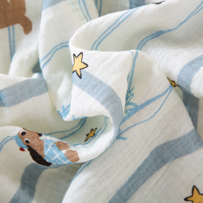 91家纺网 家纺一手货源 找家纺 （总）洛兰沙家居馆【只代发】【只代发】2025新款日系简约纯棉双层纱绉布女士睡衣春秋夏季薄款长袖长裤可外穿家居服