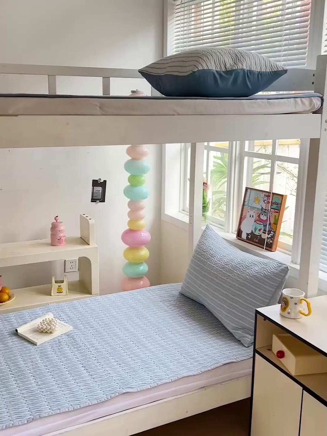 91家纺网 家纺一手货源 找家纺 乐野家居 2025热款学生床全棉色织水洗棉夹棉多功能床垫-床盖 可乐蓝