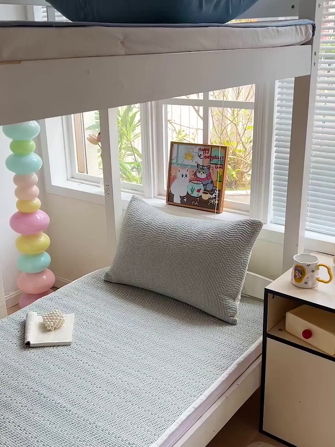 91家纺网 家纺一手货源 找家纺 乐野家居 2025热款学生床全棉色织水洗棉夹棉多功能床垫-床盖 密格绿