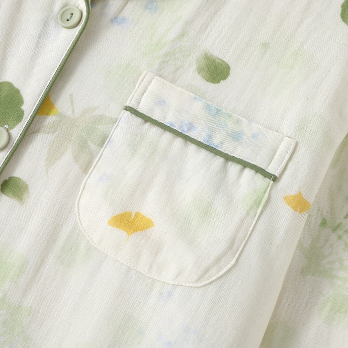 91家纺网 家纺一手货源 找家纺 （总）洛兰沙家居馆【只代发】【只代发】2025新款日系简约纯棉双层纱布女士睡衣春秋夏季薄款长袖长裤可外穿家居服