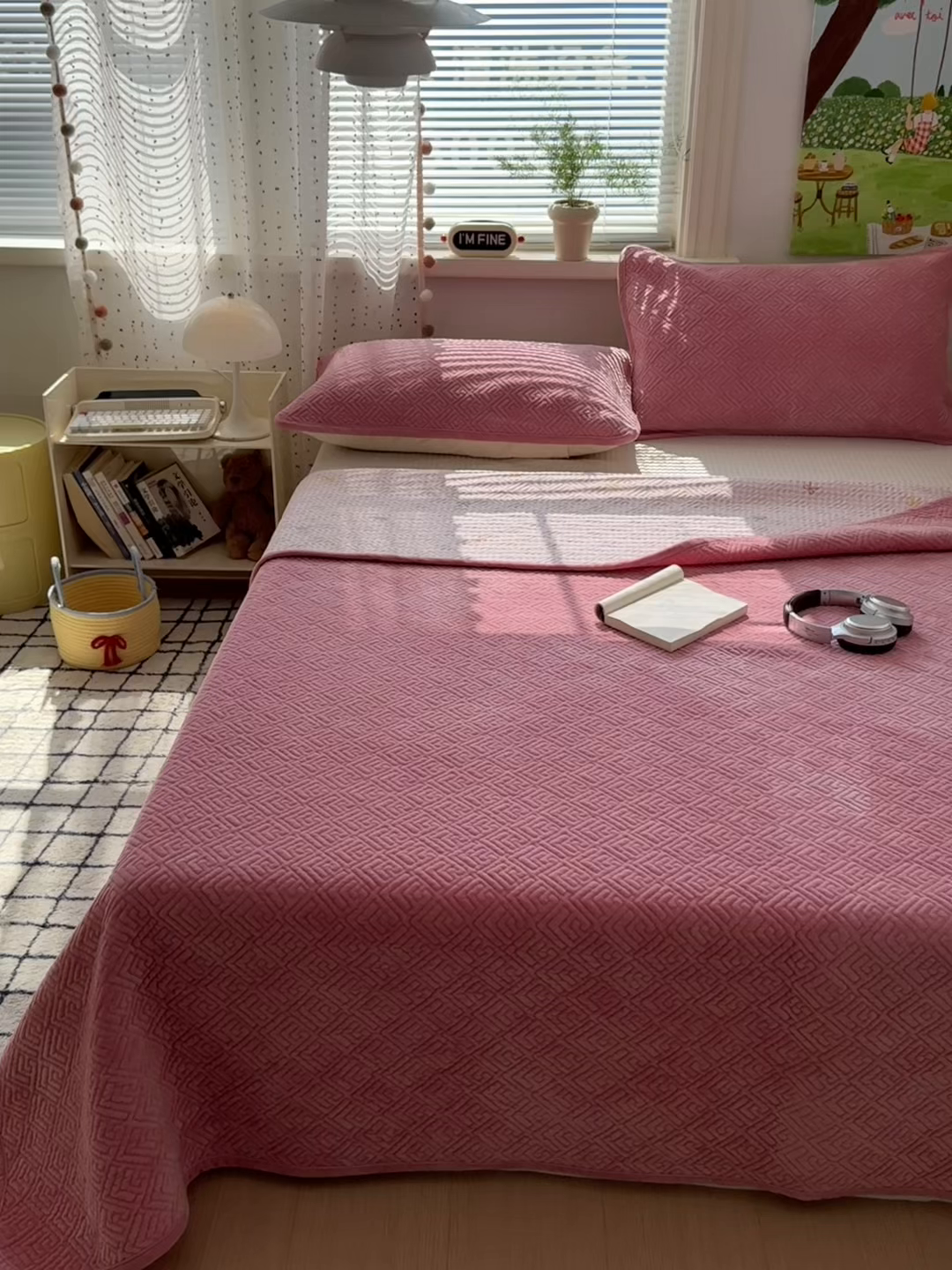 91家纺网 家纺一手货源 找家纺 （总）美优兰 2025新款棉加绒高温砂洗夹棉单床盖 床盖单件