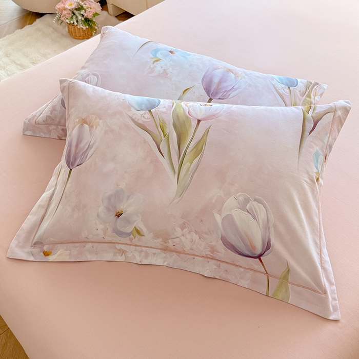 91家纺网 家纺一手货源 找家纺 （总）巧玲珑 2025新款100%数码印花生态AB版四件套