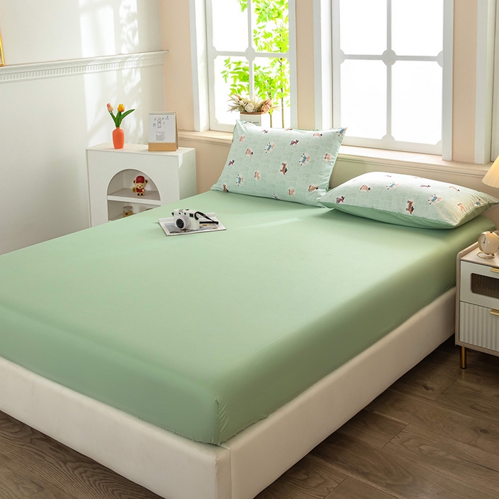 91家纺网 家纺一手货源 找家纺 亦帆枕芯 2025新款水洗棉单床笠单品床笠床笠单件床笠三件套 萌犬趣行