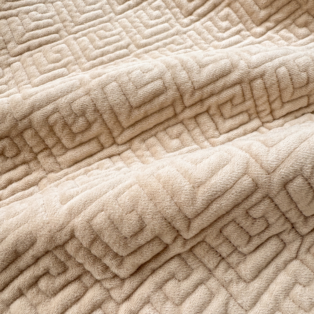 91家纺网 家纺一手货源 找家纺 美优兰 2025新款棉加绒高温砂洗夹棉单床盖 床盖单件 暖阳-米驼