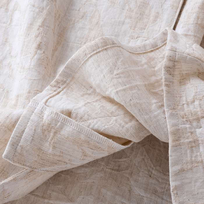 91家纺网 家纺一手货源 找家纺 （总）【只代发】2025新款无印风简约纯色棉麻睡衣情侣款春秋夏季薄款男女士家居服套装可外穿长袖