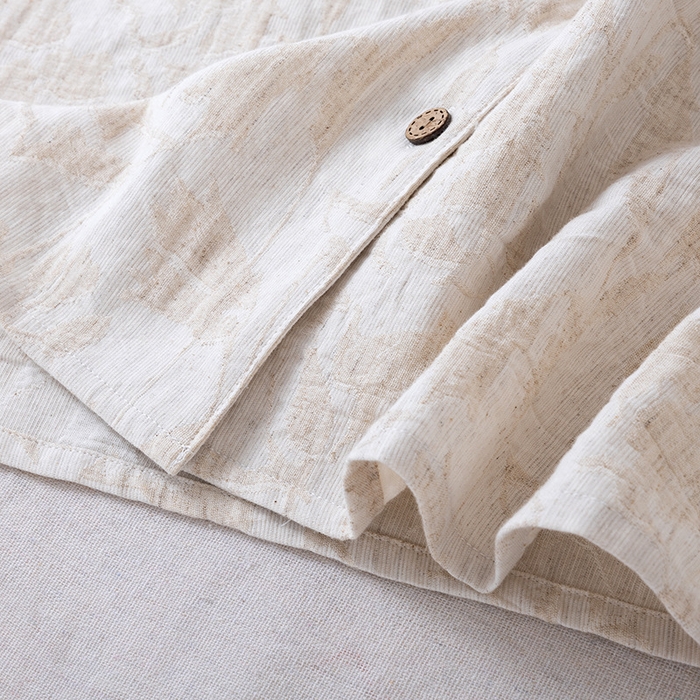 91家纺网 家纺一手货源 找家纺 （总）【只代发】2025新款无印风简约纯色棉麻睡衣情侣款春秋夏季薄款男女士家居服套装可外穿长袖