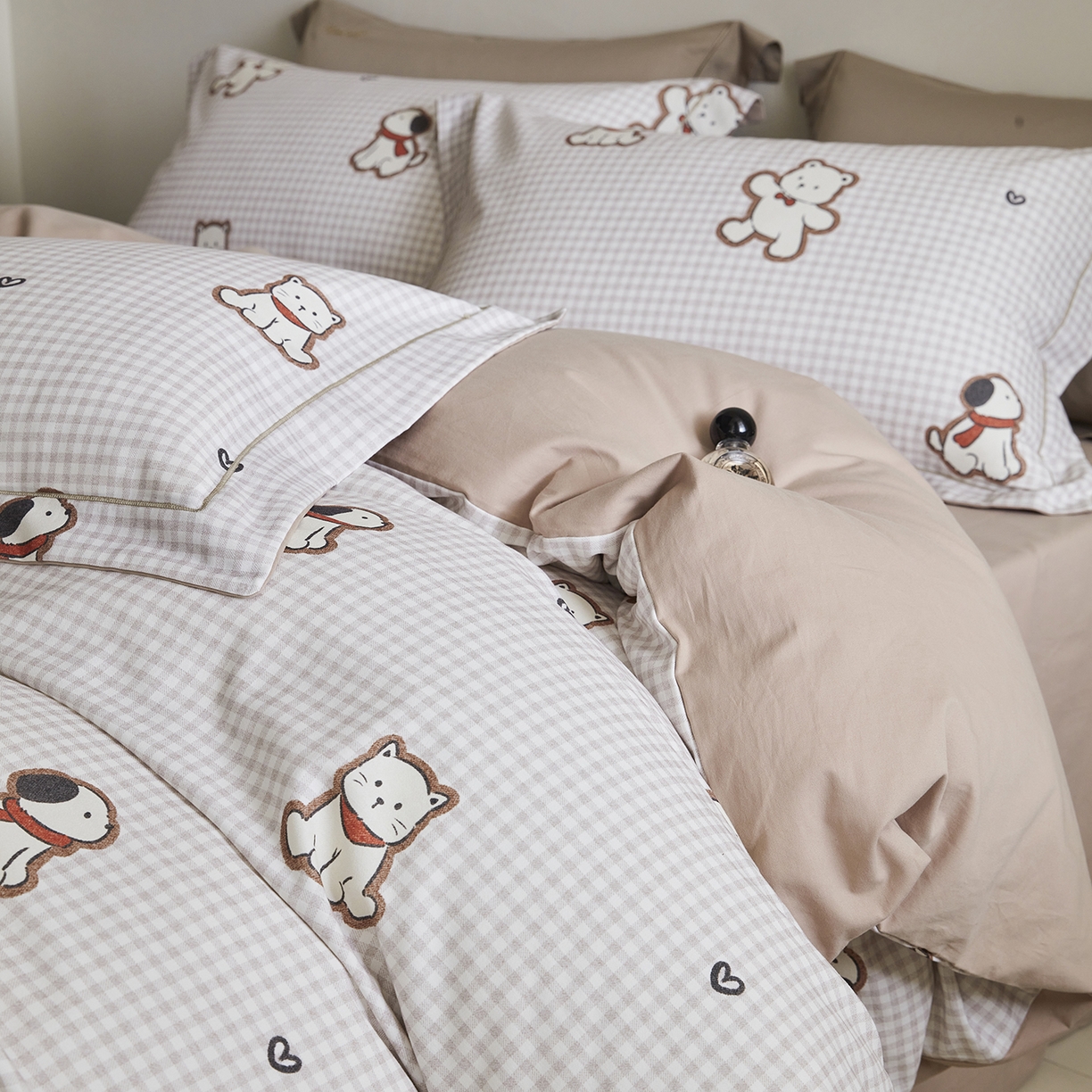 91家纺网 家纺一手货源 找家纺 （总）XIWEN-希文家纺 2025秋冬新款全棉纯棉生态磨毛印花四件套