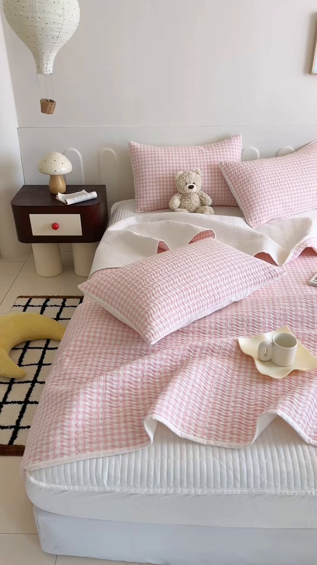 91家纺网 家纺一手货源 找家纺 （总）乐野家居 2025新款A类全棉水洗棉夹棉床盖三件套