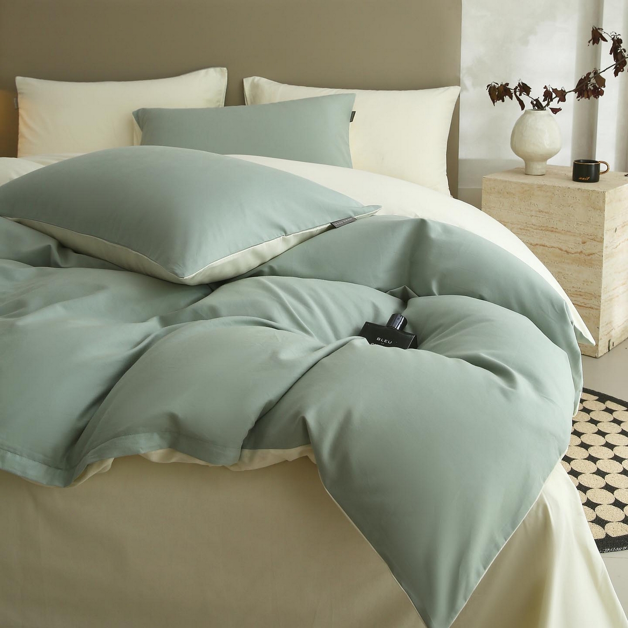 91家纺网 家纺一手货源 找家纺 （总）宜家坊 2025新款A类60支长绒棉纯色磨毛四件套