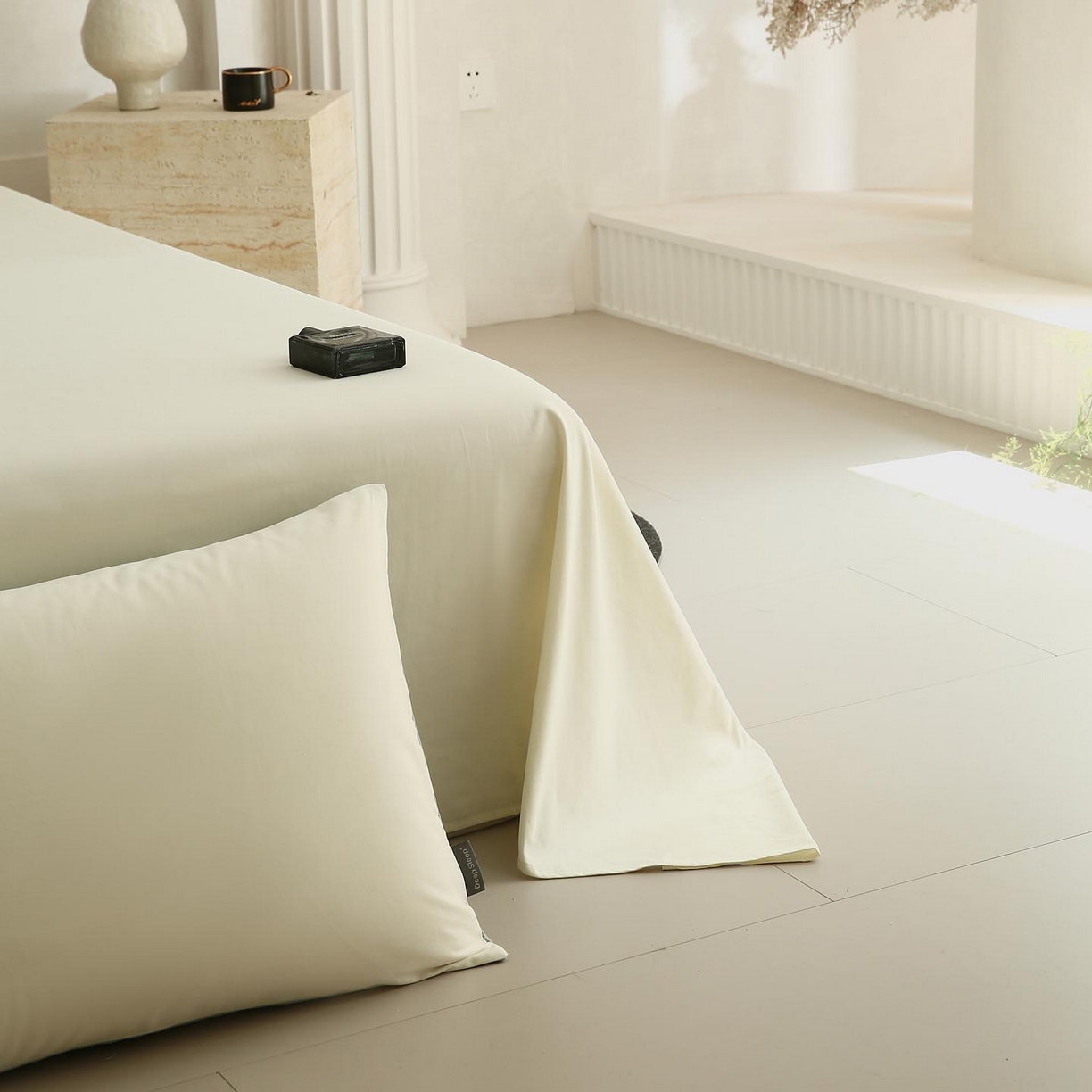 91家纺网 家纺一手货源 找家纺 （总）宜家坊 2025新款A类60支长绒棉纯色磨毛四件套