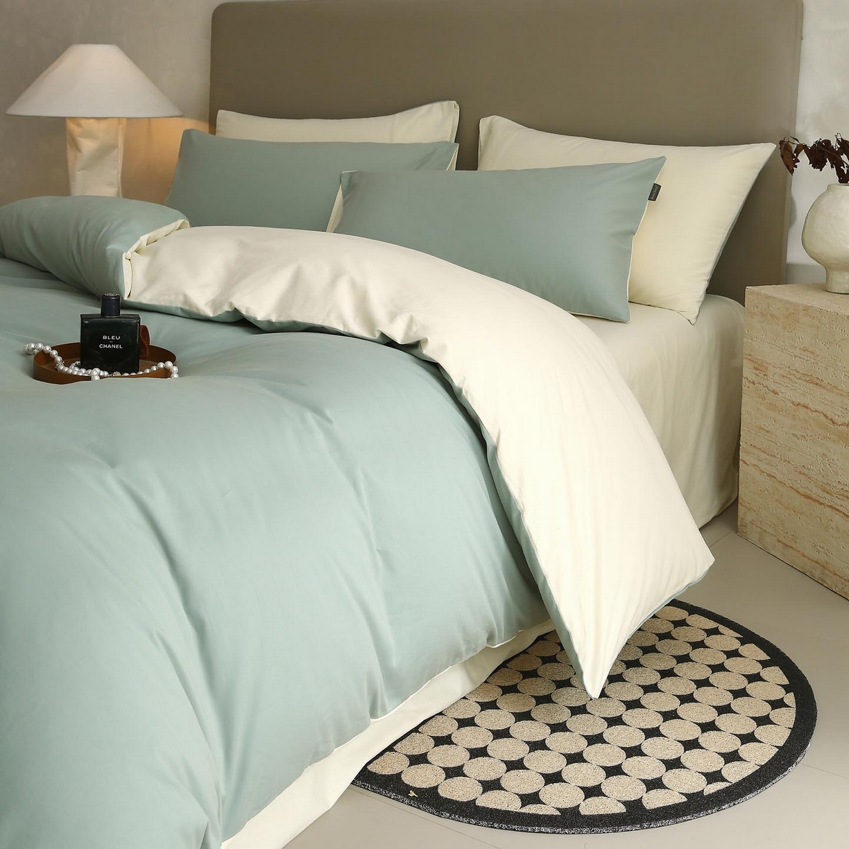 91家纺网 家纺一手货源 找家纺 （总）宜家坊 2025新款A类60支长绒棉纯色磨毛四件套