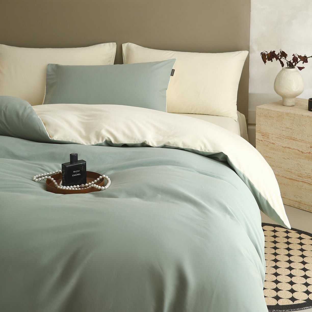 91家纺网 家纺一手货源 找家纺 （总）宜家坊 2025新款A类60支长绒棉纯色磨毛四件套