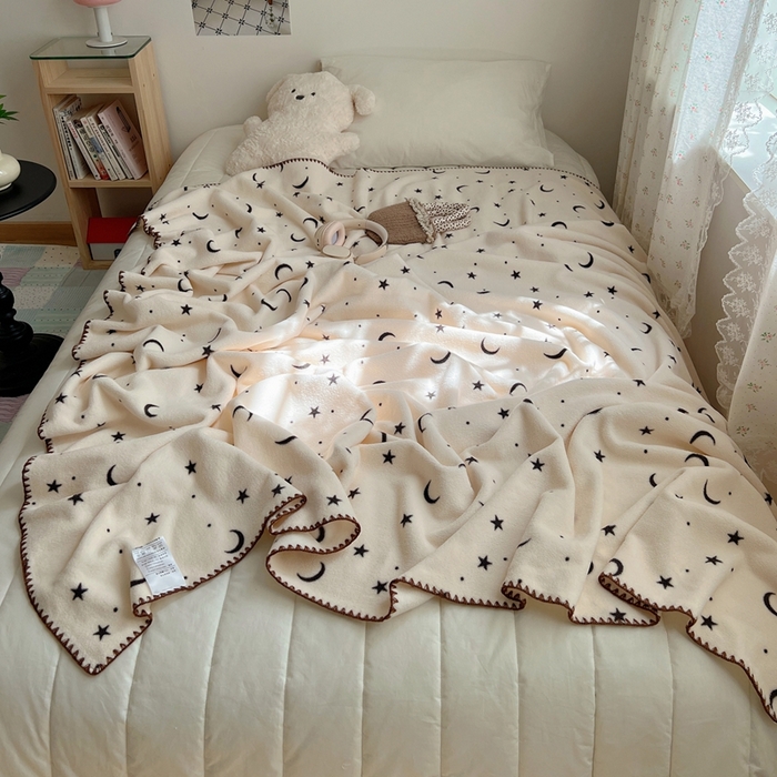 91家纺网 家纺一手货源 找家纺 （总）萝莉家纺 2025新款四季多功能双面宝宝绒暖肤毯米粒绒毛毯