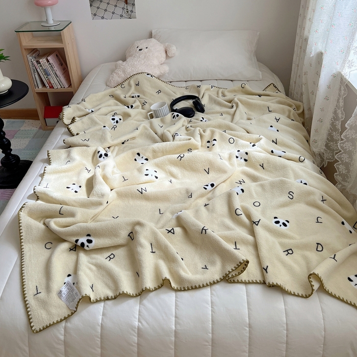 91家纺网 家纺一手货源 找家纺 （总）萝莉家纺 2025新款四季多功能双面宝宝绒暖肤毯米粒绒毛毯