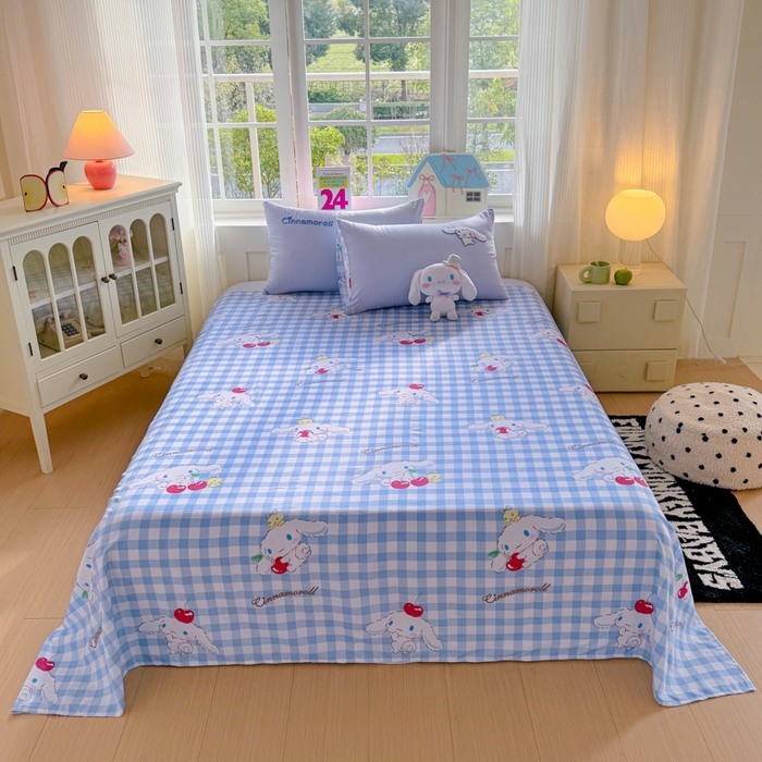 91家纺网 家纺一手货源 找家纺 艾特你 2025新款三丽鸥水洗云朵棉毛巾绣四件套-三丽鸥 木马狗