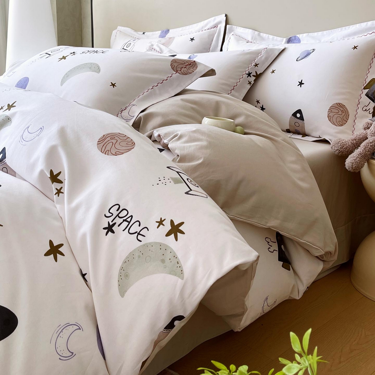 （总）宜家坊 2025新款升级疆大白全棉加厚生态磨毛四件套